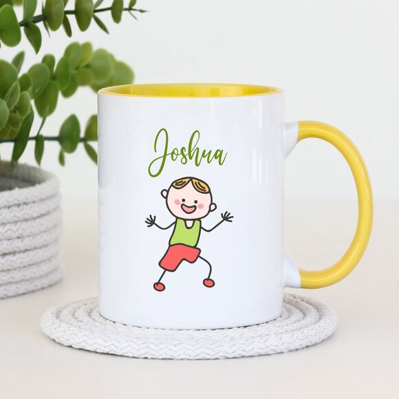 Custom Name 11oz Mug, Kids Gift, Boys Cup, Christmas, Birthday - Picture 1 of 2